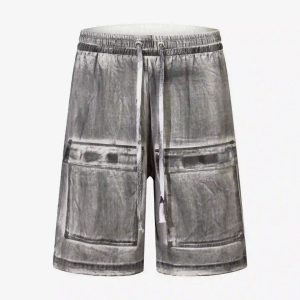 Concert Outfit American Retro Distressed Multi-Pocket Cargo Shorts
