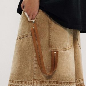 Concert Outfit American Retro Distressed Washed Denim Shorts