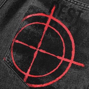 Concert Outfit American Retro Embroidered Dopamine Jeans