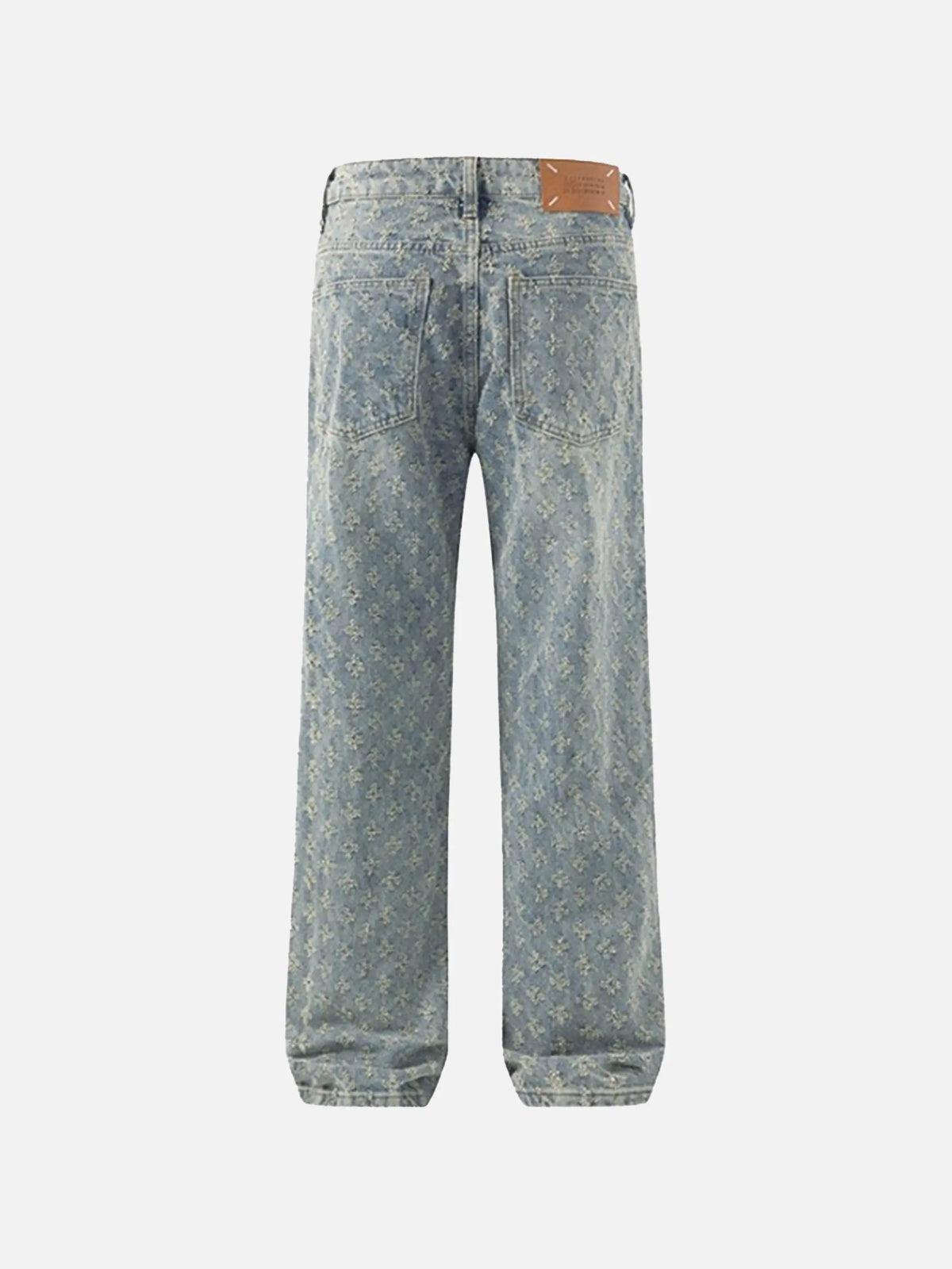 Concert Outfit American Retro Floral Personalized Jeans Concert Outfit American Retro Floral Personalized Jeans