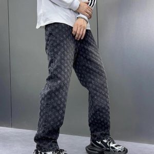 Concert Outfit American Retro Floral Personalized Jeans