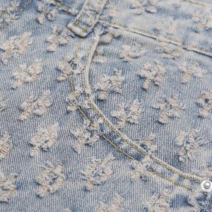 Concert Outfit American Retro Floral Personalized Jeans