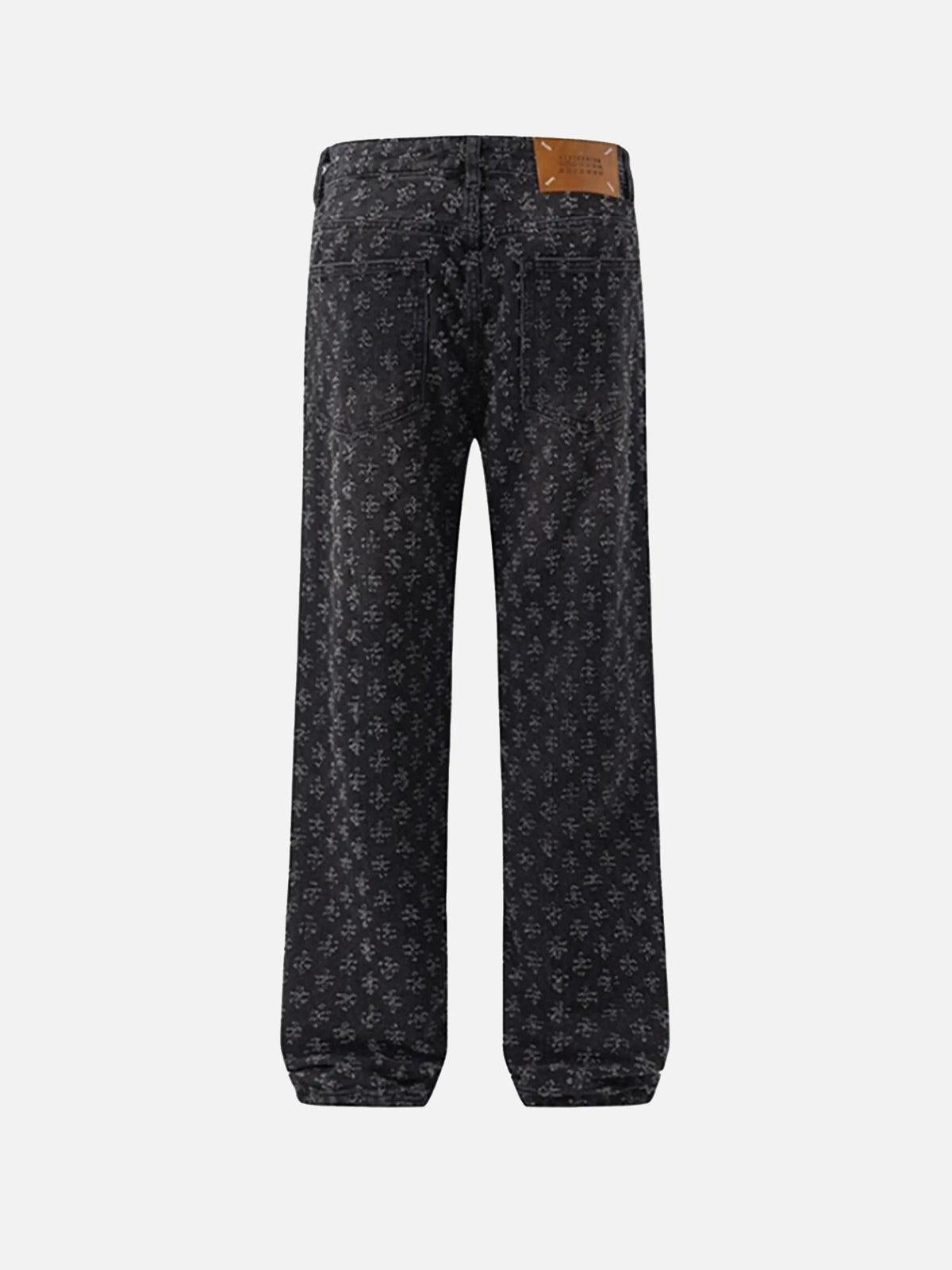 Concert Outfit American Retro Floral Personalized Jeans Concert Outfit American Retro Floral Personalized Jeans