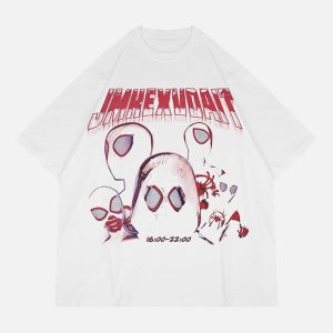 Concert Outfit American Retro Fun Printed Street Rap T-Shirt