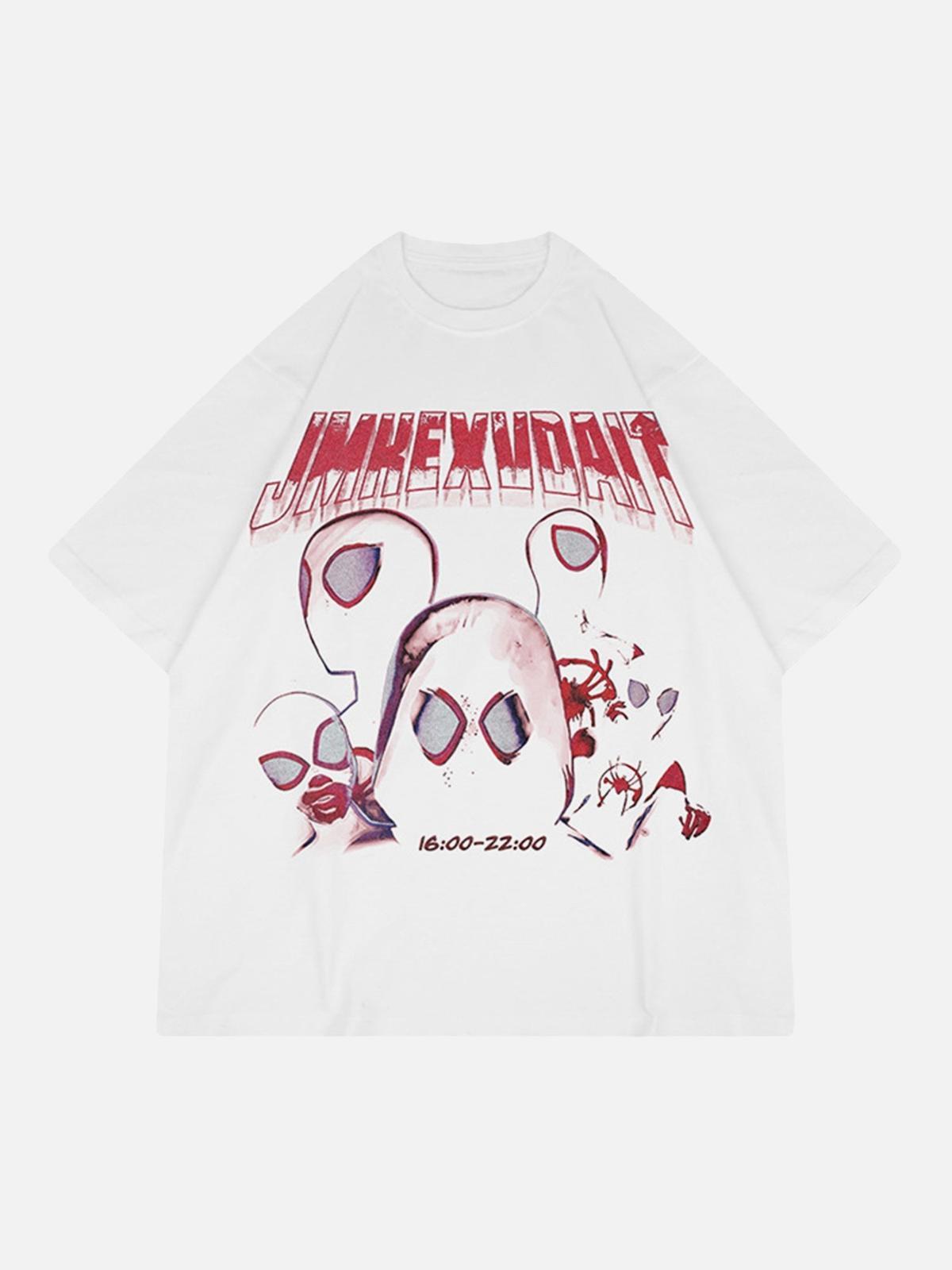 Concert Outfit American Retro Fun Printed Street Rap T-Shirt Concert Outfit American Retro Fun Printed Street Rap T-Shirt