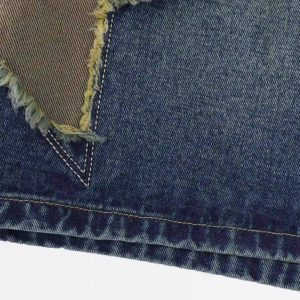 Concert Outfit American Retro Patchwork Denim Shorts