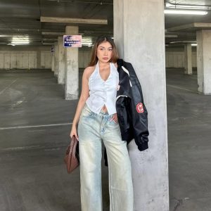 Concert Outfit American Retro Patchwork Motorcycle Jacket