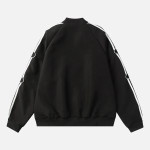 Concert Outfit American Retro Patchwork Sports Jacket