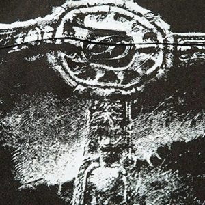 Concert Outfit American Retro Raw Edge Cross Long Sleeve Shirt