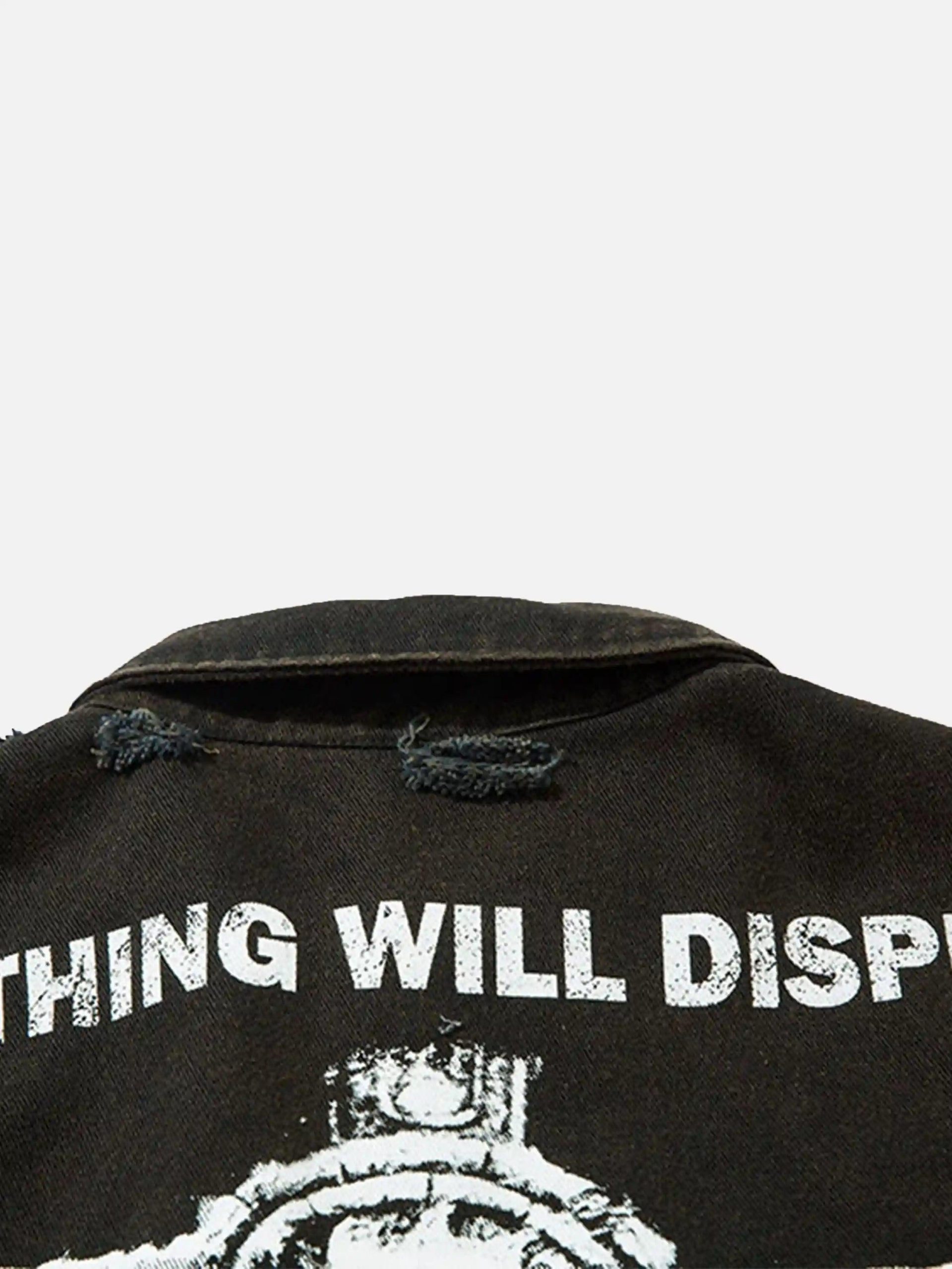 Concert Outfit American Retro Raw Edge Cross Long Sleeve Shirt Concert Outfit American Retro Raw Edge Cross Long Sleeve Shirt