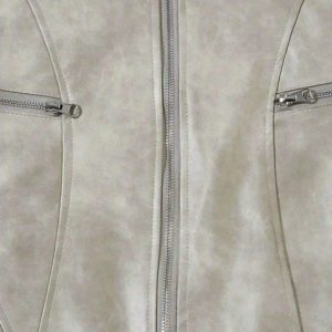 Concert Outfit American Retro Script Embroidered Motorcycle Jacket