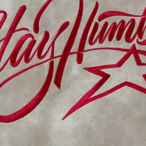 Concert Outfit American Retro Script Embroidered Motorcycle Jacket