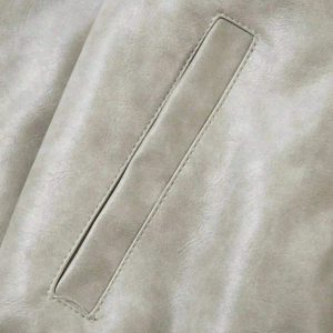 Concert Outfit American Retro Script Embroidered Motorcycle Jacket