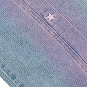 Concert Outfit American Retro Spray-Painted Star Embroidered Jeans