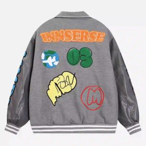 Concert Outfit American Retro Woolen Baseball Jacket