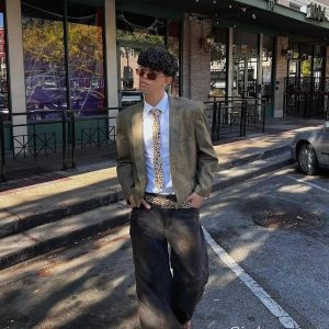 Concert Outfit American Street Fashion Heavy Industry Washed Jeans