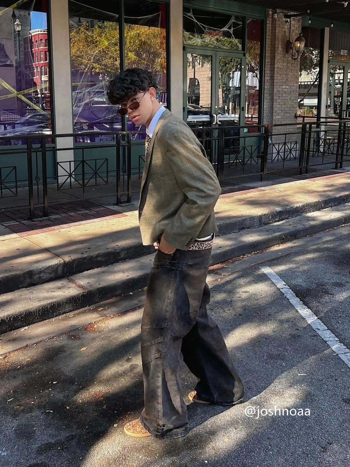 Concert Outfit American Street Fashion Heavy Industry Washed Jeans Concert Outfit American Street Fashion Heavy Industry Washed Jeans