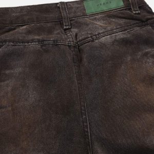 Concert Outfit American Street Fashion Heavy Industry Washed Jeans