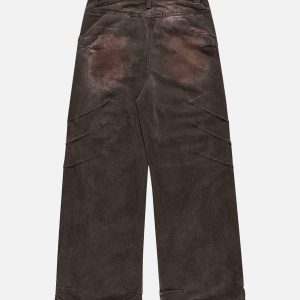 Concert Outfit American Street Fashion Heavy Industry Washed Jeans