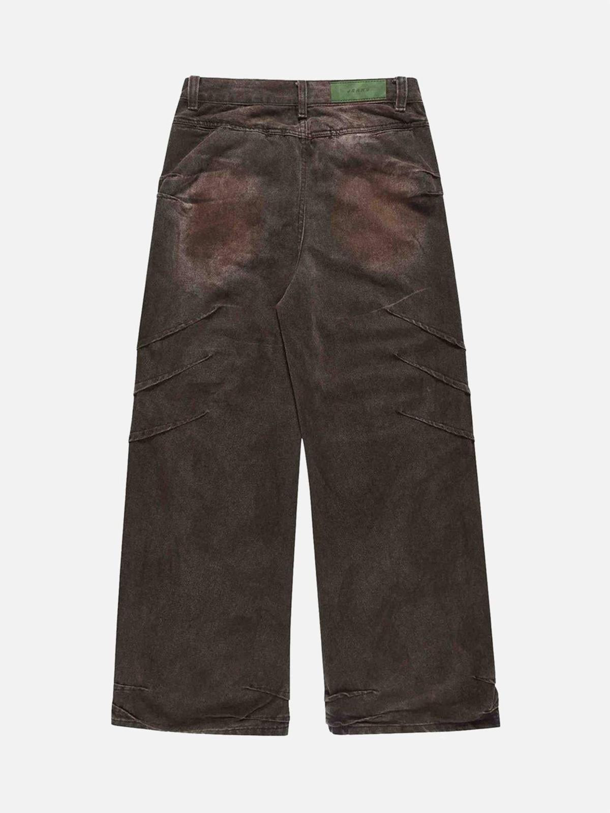 Concert Outfit American Street Fashion Heavy Industry Washed Jeans Concert Outfit American Street Fashion Heavy Industry Washed Jeans