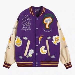 Concert Outfit American Street Retro Embroidered Baseball Jacket