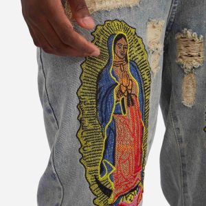 Concert Outfit American Street Ripped Jeans