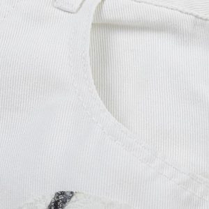 Concert Outfit American Street Style Patch Jeans