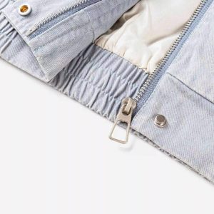 Concert Outfit American Street Style Washed Faded Short Jacket