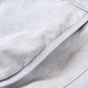 Concert Outfit American Street Style Washed Faded Short Jacket