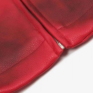 Concert Outfit American Style 3D Embroidery Spray Color Motorcycle Jacket