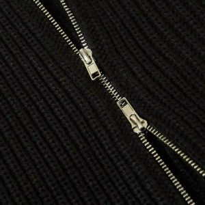 Concert Outfit American Style Color Blocking Zipper Cardigan