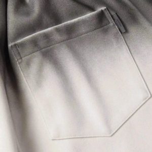 Concert Outfit American Style Distressed Gradient Print Shorts