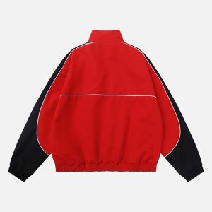 Concert Outfit American Style Patchwork Five-Pointed Star Jacket