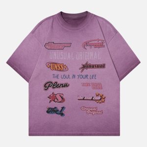 Concert Outfit American-Style sticker pattern cuttable T-Shirt