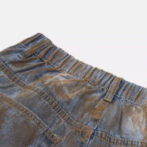 Concert Outfit American Style Wasteland Style Wide-Leg Denim Jorts