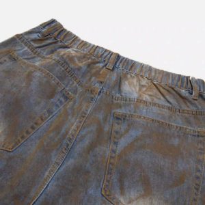 Concert Outfit American Style Wasteland Style Wide-Leg Denim Jorts