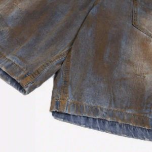 Concert Outfit American Style Wasteland Style Wide-Leg Denim Jorts