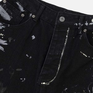 Concert Outfit Americana Graffiti Letter Print Jeans