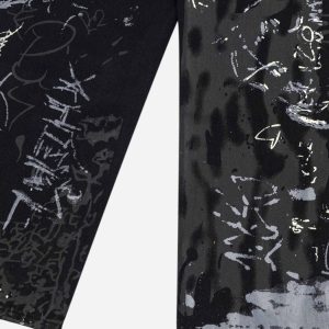 Concert Outfit Americana Graffiti Letter Print Jeans