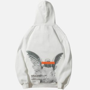 Concert Outfit Angel God Print Hoodie
