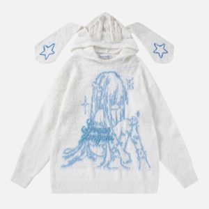 Concert Outfit Anime Seahorse Fur Hoodie
