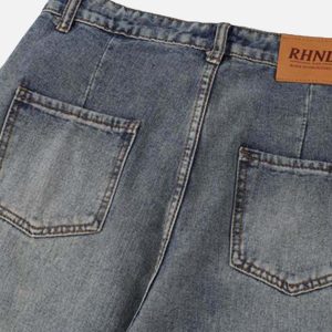 Concert Outfit Appliqued Butterfly Embroidered Jeans