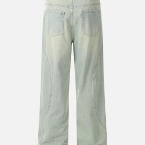 Concert Outfit Arc Patchwork Washed Loose Jeans