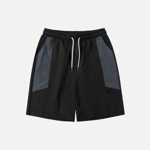 Concert Outfit Athleisure Patchwork Shorts