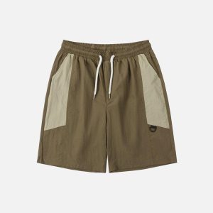 Concert Outfit Athleisure Patchwork Shorts