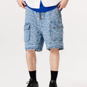 Concert Outfit Bandana Jacquard Washed Jorts