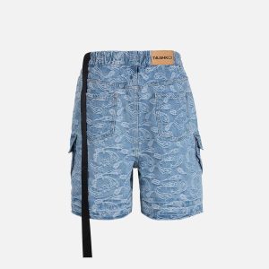 Concert Outfit Bandana Jacquard Washed Jorts