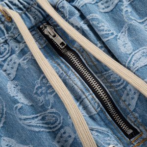 Concert Outfit Bandana Jacquard Washed Jorts