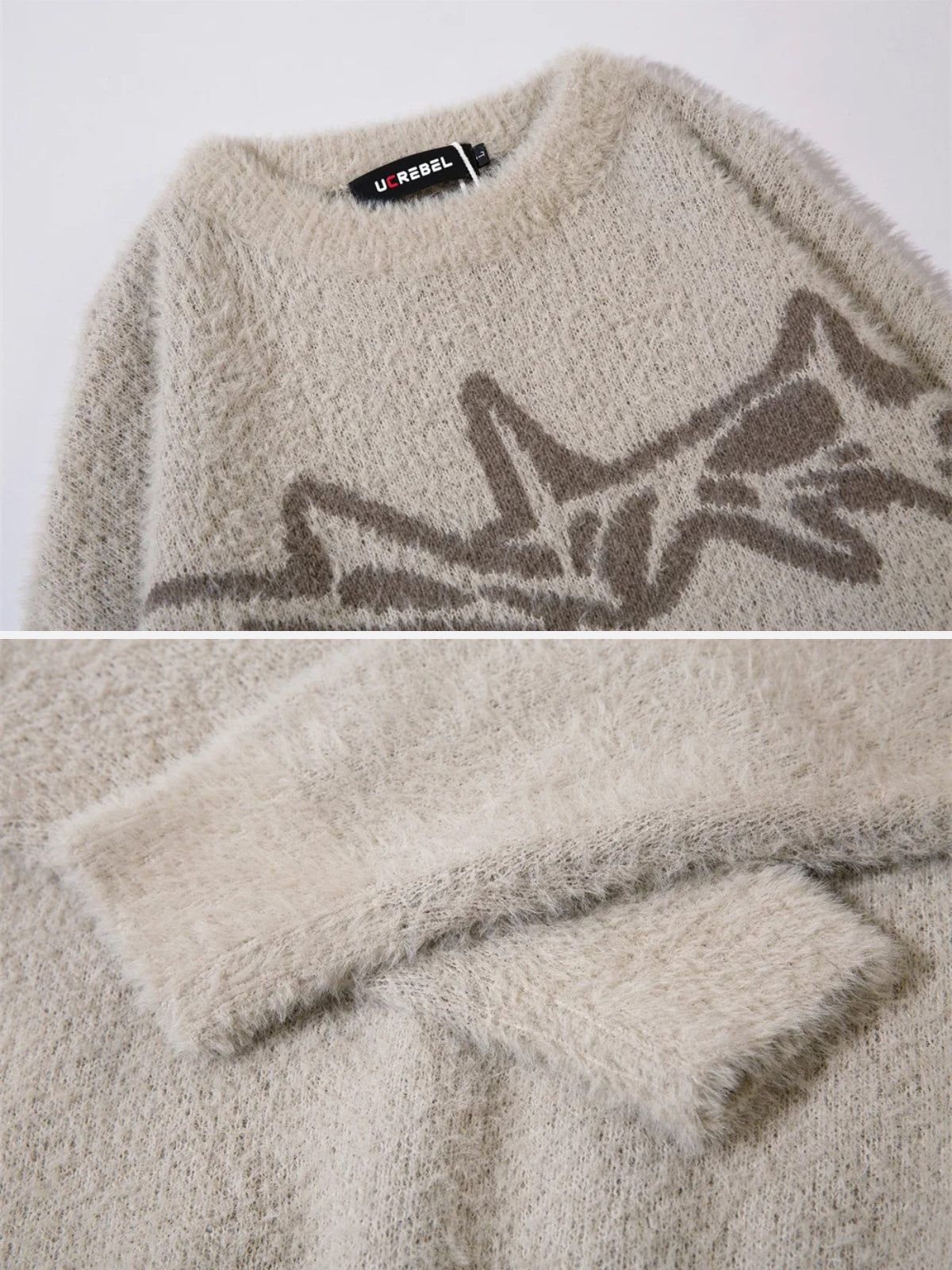 Concert Outfit Barbed Jacquard Knitted Sweater Concert Outfit Barbed Jacquard Knitted Sweater