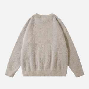 Concert Outfit Barbed Jacquard Knitted Sweater